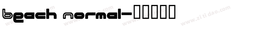 Beach Normal字体转换